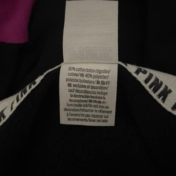 Victoria’s Secret PINK Colorblock Quarter Zip Sweatshirt Curve Hem XS - Picture 14 of 16